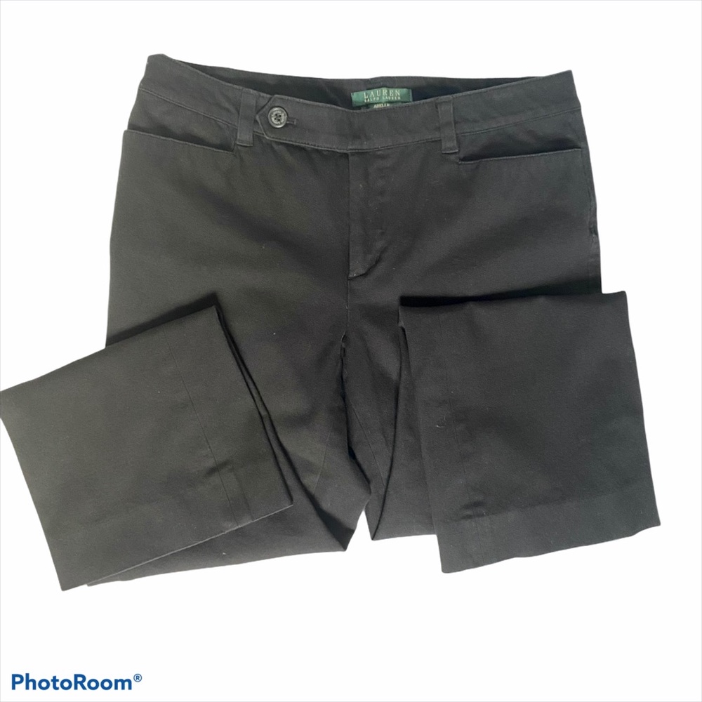 RALPH LAUREN Mid-Rise Black Trouser Pants Sz 8